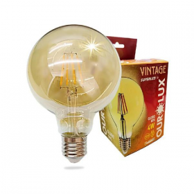 VINTAGE LED GLOBO G95 4W BIV 2400K OUROLUX