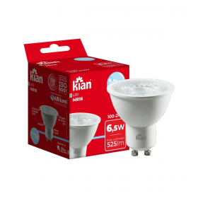 LÂMPADA LED GU10 6,5W 6500K BIV MR16 KIAN