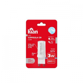 LÂMPADA LED G9 3W 6500K 127V KIAN