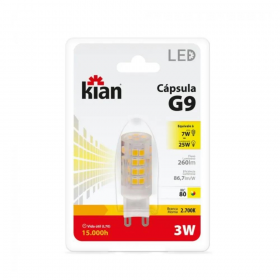 LÂMPADA LED G9 3W 2700K 127V KIAN