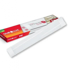LUMINÁRIA LED LINEAR OUROLUX 09W 30CM BV 6500K