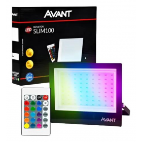 REFLETOR LED SLIM 100W RGB BIVOLT AVANT