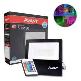 REFLETOR LED SLIM 30W RGB BIVOLT AVANT