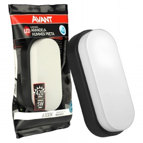 LUMINÁRIA ARANDELA AVANT HUMMER PRETA 5W 6500K