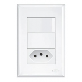 LINHA EVIDENCE 1 INT.SIMPLES+TOMADA 2P+T 20A C/PLACA FAME