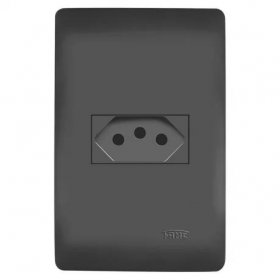 TOMADA PRETA 2P+T 20A/250V C/P HABITAT FAME