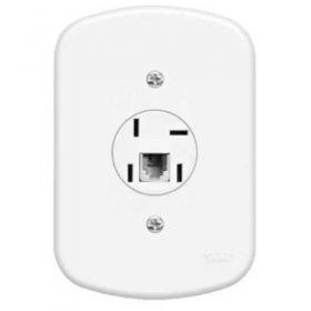 TOMADA TELEFONE  RJ11 2V C/P BLANC