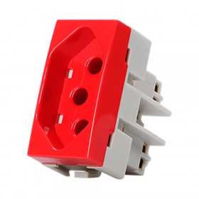 MÓDULO SLEEK 2P+T 20A VERMELHO MARGIRIUS