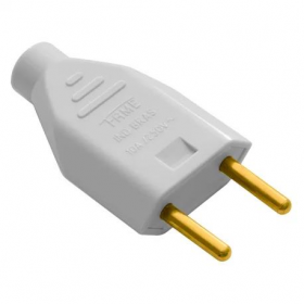 PLUGUE 10A 2P JUNCAO MACHO CINZA COD:1419 FAME