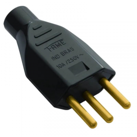 PLUGUE 10A 2P+T JUNCAO MACHO COD:2142 FAME - PC