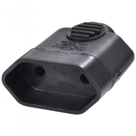 TOMADA BIPOLAR(2P)10A 250V PRETA (1430)ILUMI