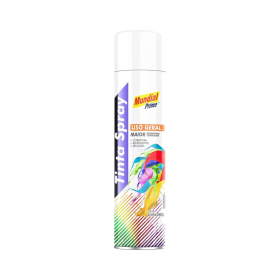 TINTA SPRAY 400ML MUNDIAL PRIME USO GERAL BRANCO SEMI BRILHO