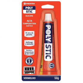 SILICONE POLYSTIC VERMELHO 50G