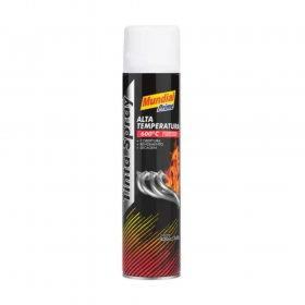 TINTA SPRAY 400ML MUNDIAL PRIME ALTA TEMPERATURA BRANCO FOSCO AEROFLEX