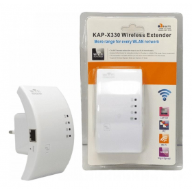 REPETIDOR DE SINAL WIFI 300MBPS EXTENSOR E AMPLIFICADOR 2.4GHZ BRANCO KAPBOM