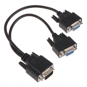 CABO VGA TIPO Y DB15 MACHO X 2 DB15 FEMEA O.D: 4.8MM 30CM MXT