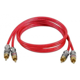 CABO AUTOMOTIVO BLINDADO 2+2 RCA PROF. 3METROS VERMELHO MXT - 8.1.371