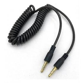 CABO P2+P2 ESPIRAL ESTEREO 1,20M PRETO / 018-0427