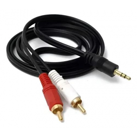 CABO 2 RCA + P2 ESTEREO NIQUEL 1,8M MXT - 8.1.43