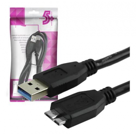 CABO USB 3.1 - USB A MACHO + USB MICRO B - 1.2M - PRETO / 018-7707