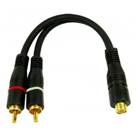 CABO Y 2 RCA MACHO + 1 RCA FEMEA - 25CM - 8.1.51