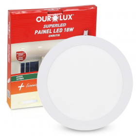 PLAFON LED *EMBUTIR 18W REDONDO 6500K OUROLUX