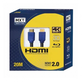 CABO HDMI PREMIUM 2.0 4K 20 METROS ULTRA HD 3D 26AWG C/FILTRO MXT