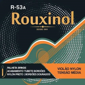 ENCORDOAMENTO ROUXINOL + PALHETA BRINDE -  TENSÃO MÉDIA - VIOLÃO NYLON - PC
