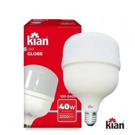 LÂMPADA LED GLOBE 40W(=200W) 6500K BIV E27 KIAN