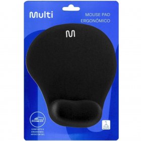 MOUSE PAD GEL PEQUENO PRETO MULTILASER