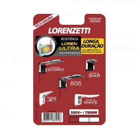 RESISTÊNCIA 7800W 220V  ACQUA STORM/ACQUA STAR ULTRA/ACQUA DUO ULTRA/ ACQUA JET ULTRA/ ACQUA WAVE ULTRA LORENZETTI