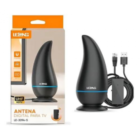 ANTENA INTERNA AMPLIFICADA COM 3 METROS DE CABO LELONG LE-3094-5