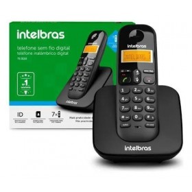 TELEFONE INTELBRAS S/FIO C/ID DIGITAL TS3110 PRETO