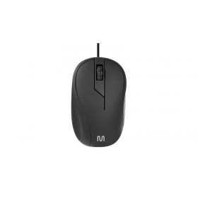 MOUSE EMBORRACHADO COM FIO - PRETO USB MO222