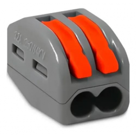 CONECTOR DE EMENDA AUTOMATICO 2 - 2 VIAS PARA CABOS 0,08 A 4,0MM ATE 32A SIBRATEC 13670