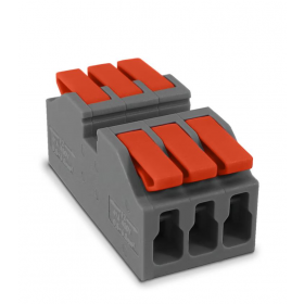 CONECTOR DE EMENDA AUTOMATICO KV226-3 - 3 VIAS CABOS 0,5 A 6,0MM ATE 41A SIBRATEC