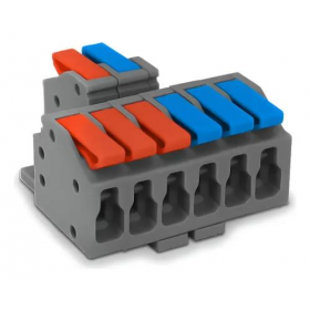 CONECTOR DE EMENDA E DERIVACAO KV426 2 ENTRADAS E 6 SAIDAS 32A 600V - P/ CABOS DE 0,08 4MM SIBRATEC