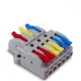 CONECTOR DE EMENDA E DERIVACAO KV436 3 ENTRADAS E 6 SAIDAS 32A 600V - P/ CABOS DE 0,08 - 4MM SIBRATEC