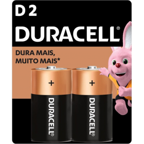 PILHAS ALCALINAS D GRANDE DURACELL PACOTE COM 2 UNIDADES