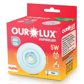 SUPERLED SPOT REDONDO 5W 3000K BV OUROLUX