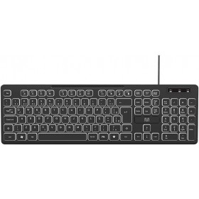 TECLADO USB OFFICE C/TECLAS LED LUZ BRANCA C/FIO MULTILASER - PC