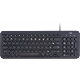 TECLADO USB COMPACT MULTI TECLAS REDONDAS PRETO