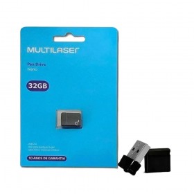 PENDRIVE NANO PRETO 32GB MULTILASER