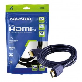 CABO HDMI 3 METROS 2.0 4K 3D  AQUÁRIO