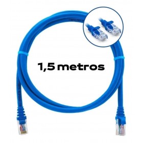 CABO DE REDE 1,5METROS CAT5 AZUL CRIMPADO