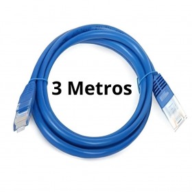 CABO DE REDE 03METROS CAT5 AZUL CRIMPADO