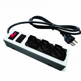 FILTRO DE LINHA 3 TOMADAS METÁLICO KITEC